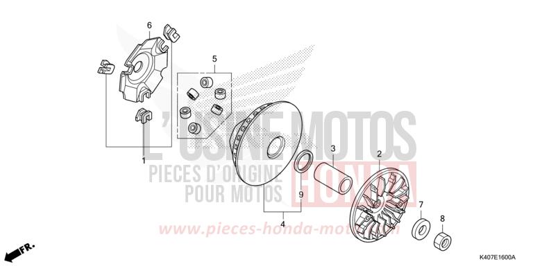 DRIVE FACE for Forza 125 MAT CYNOS GRAY METALLIC (NH312) from 2020